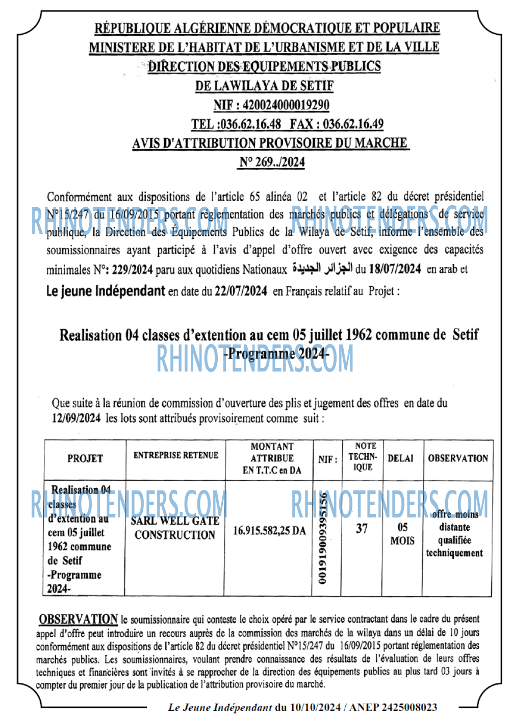 Le jeune indépendant