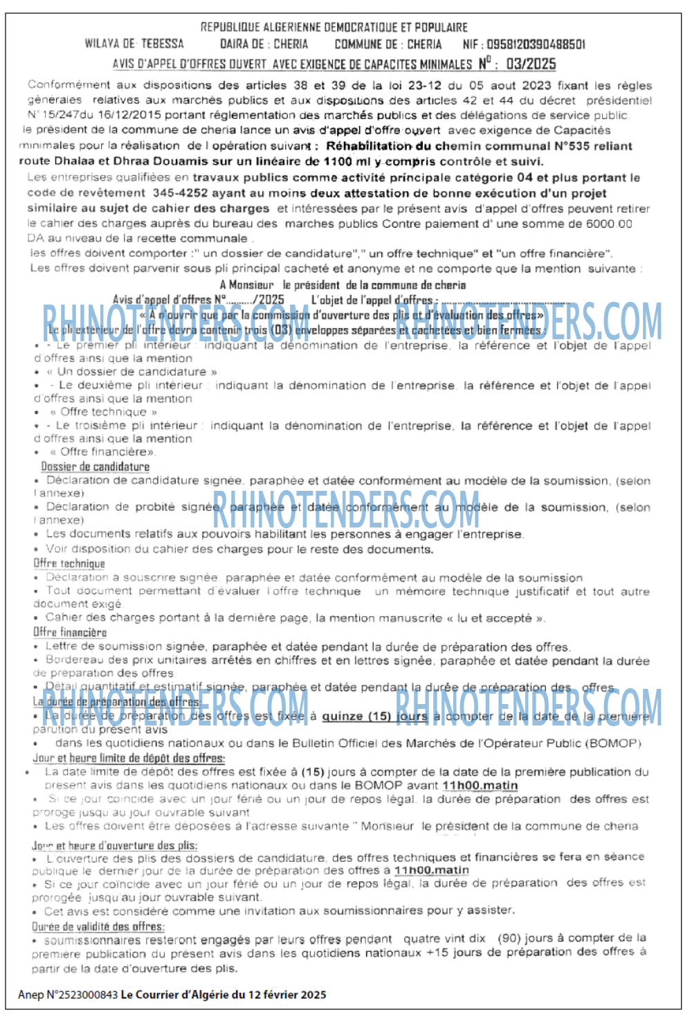 Le Courrier d'Algerie