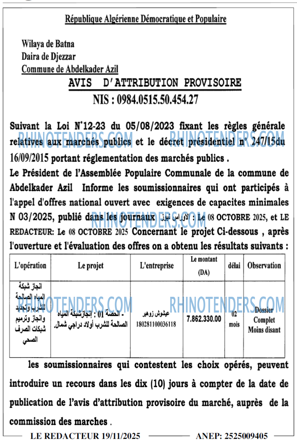 LE REDACTEUR