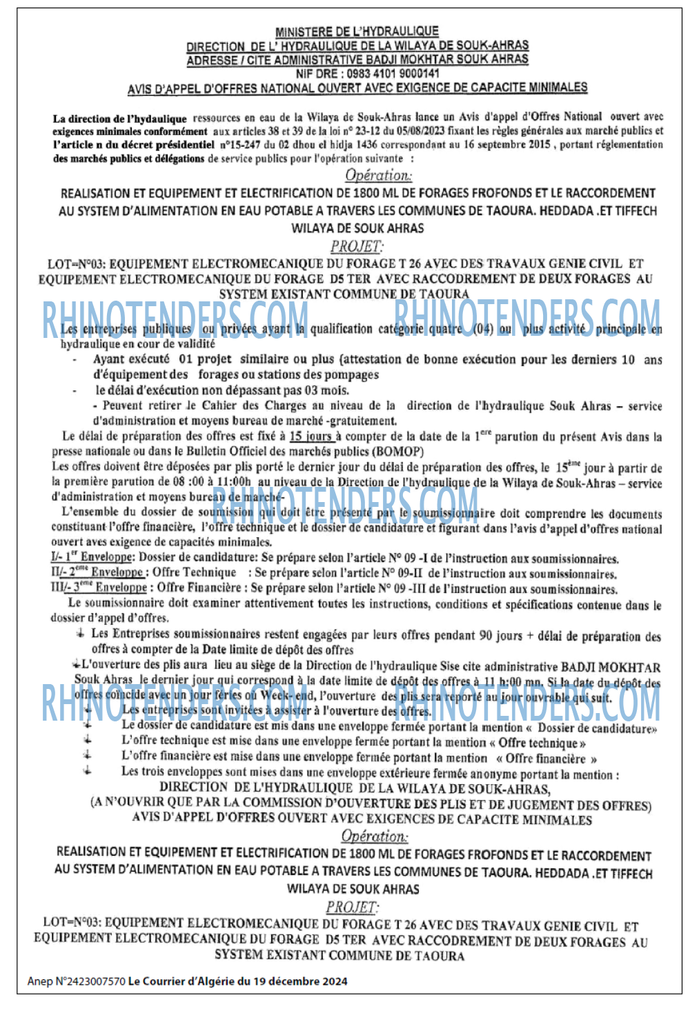 Le Courrier d'Algerie