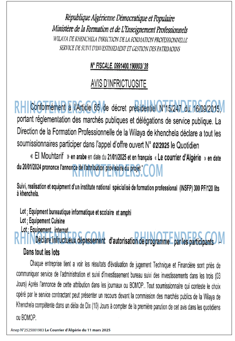Le Courrier d'Algerie
