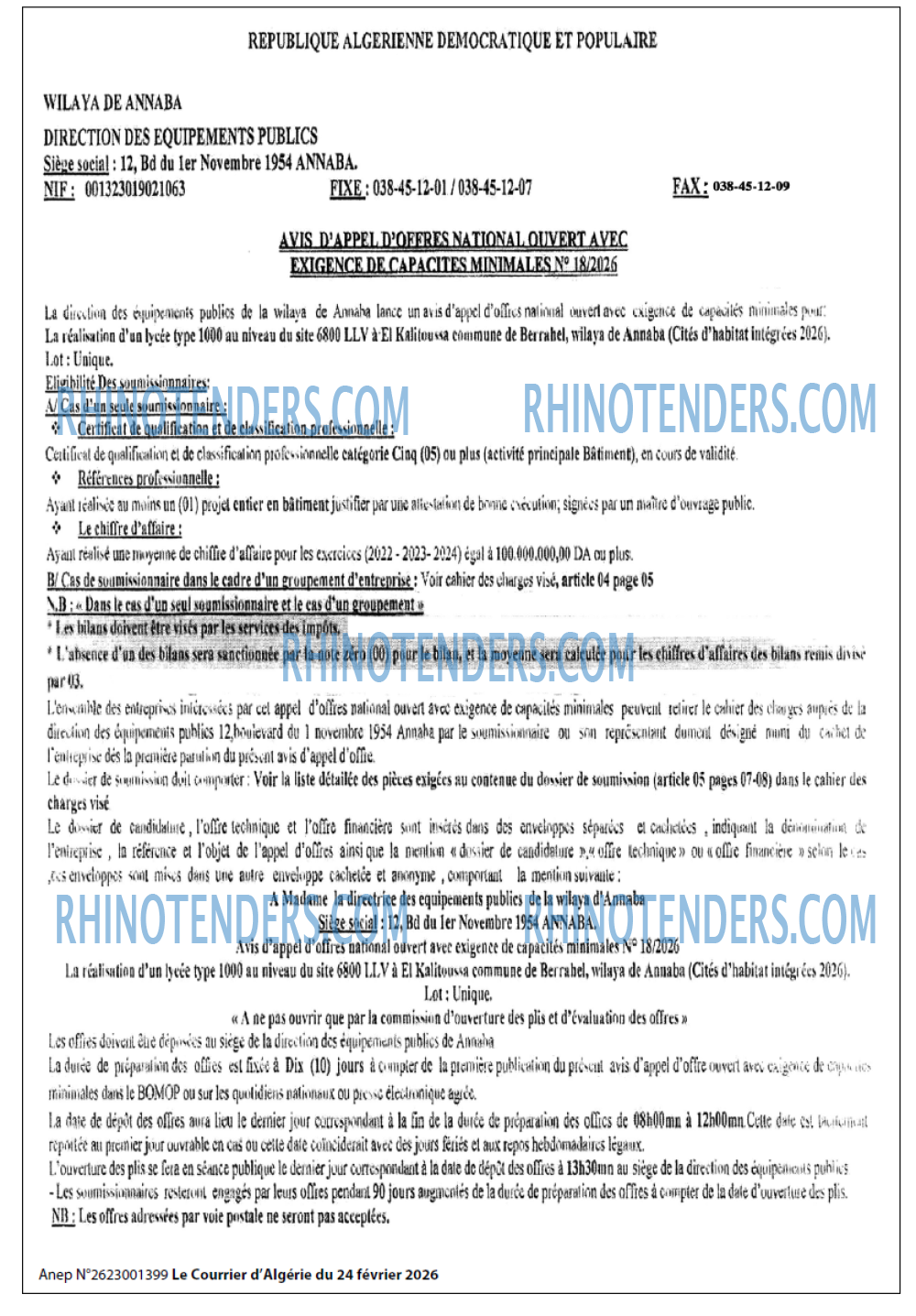 Le Courrier d'Algerie