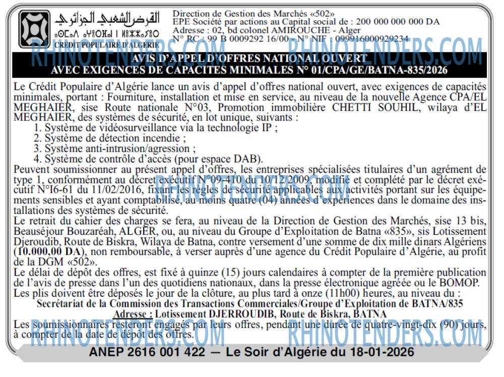 LE SOIR D'ALGERIE