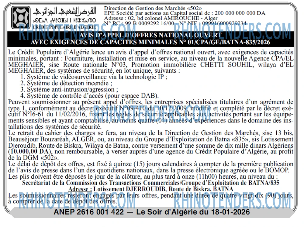 LE SOIR D'ALGERIE