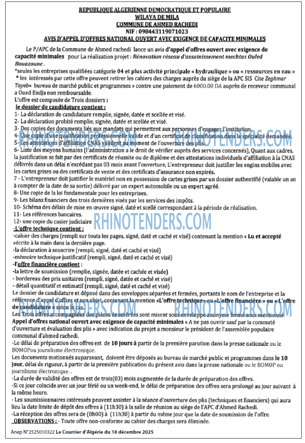Le Courrier d'Algerie