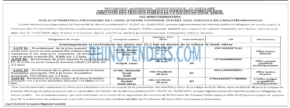 Le Courrier d'Algerie