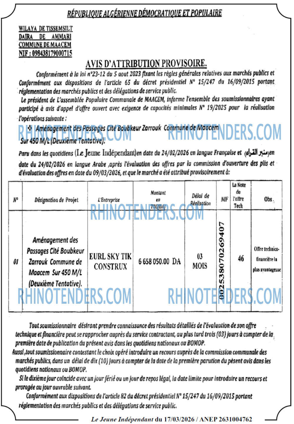 Jeune Independant