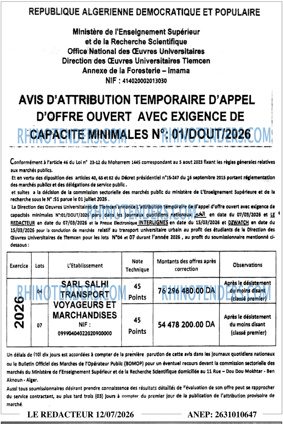 LE REDACTEUR