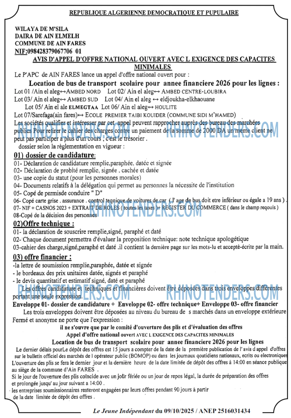 Le jeune indépendant
