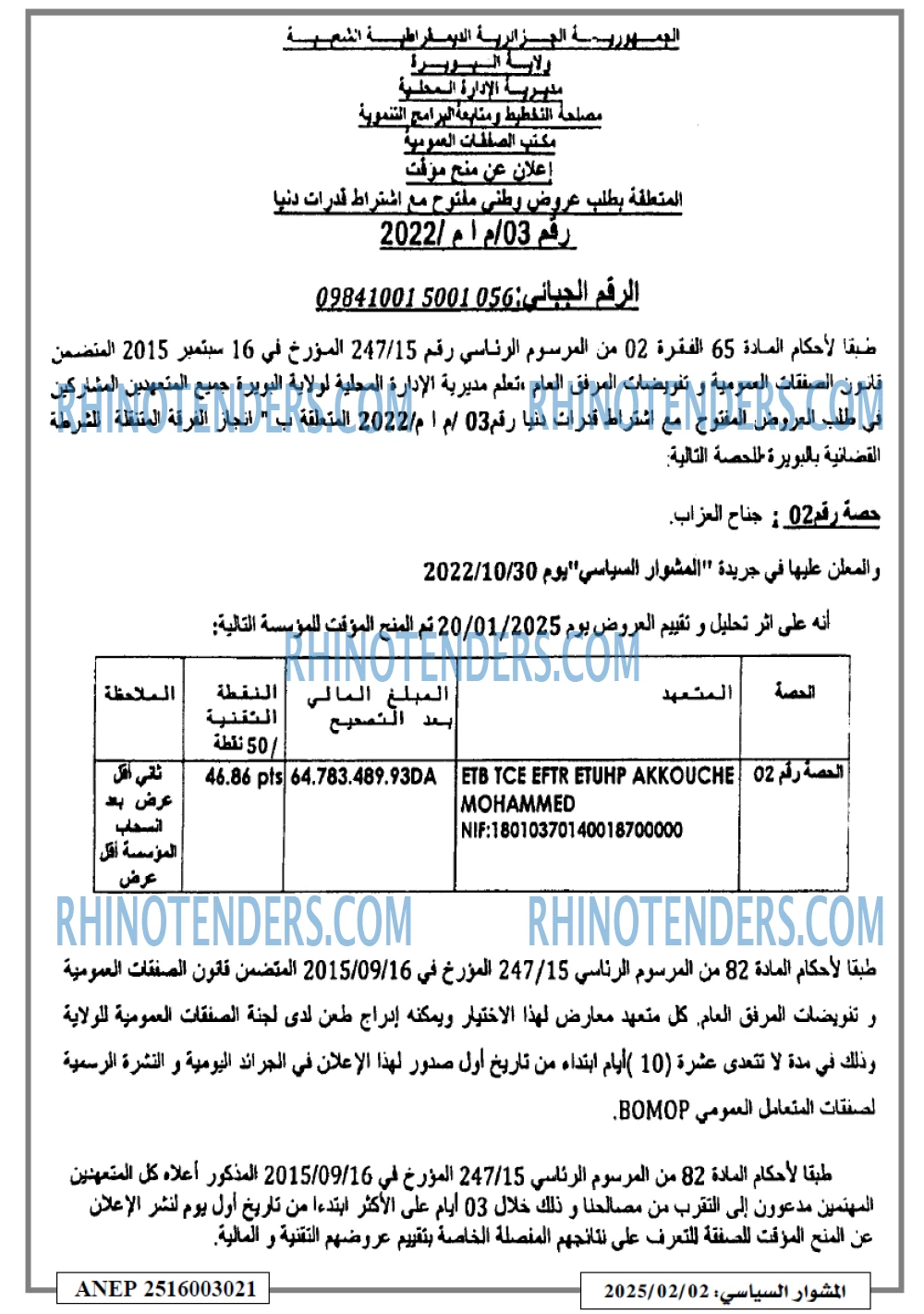 المشوار السياسي