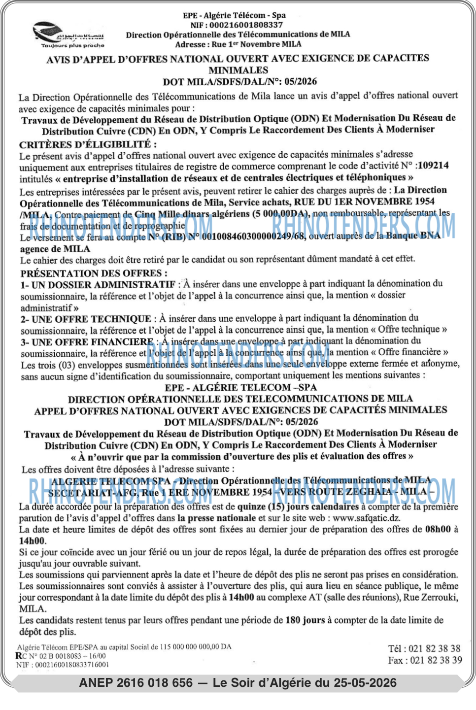 LE SOIR D'ALGERIE