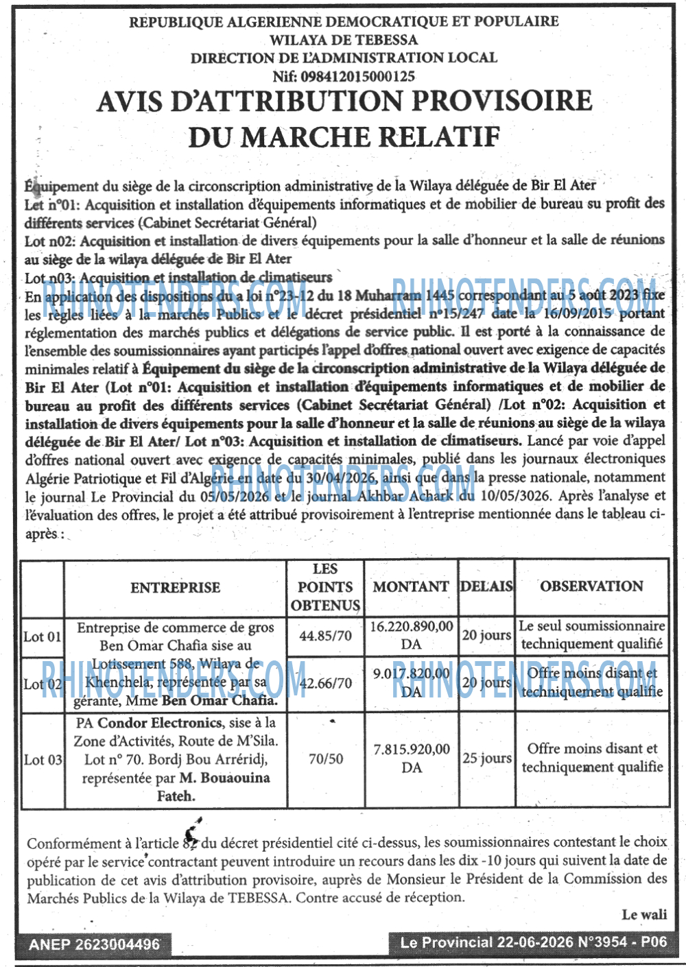 LE PROVINCIAL