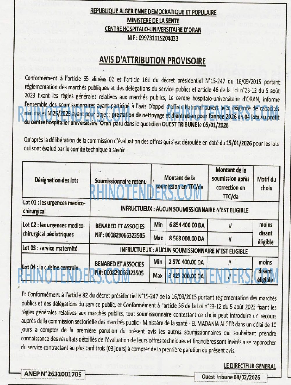 ouest TRIBUNE