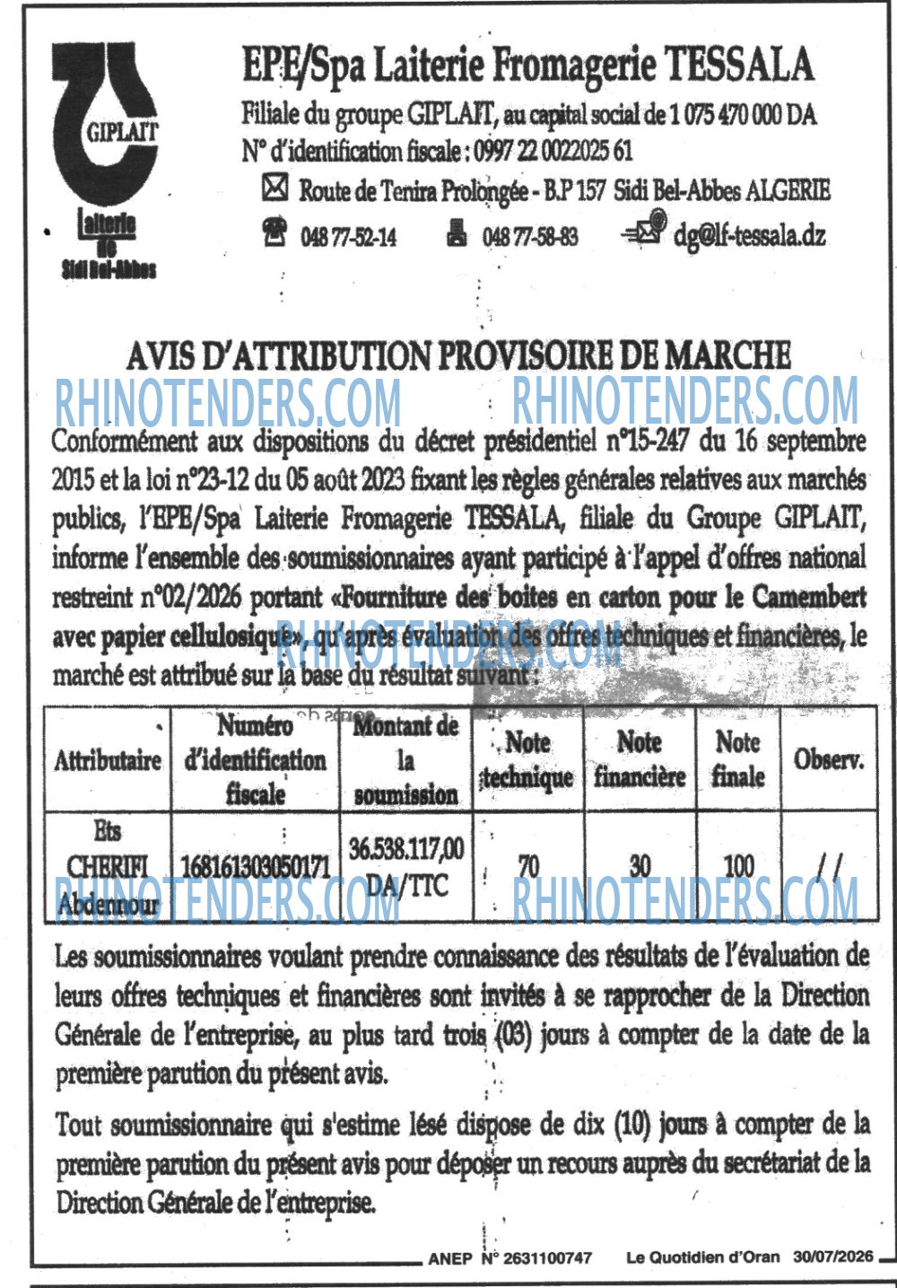 Le Quotidien d'Oran