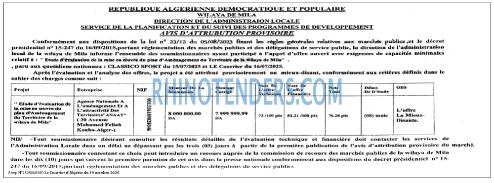 Le Courrier d'Algerie
