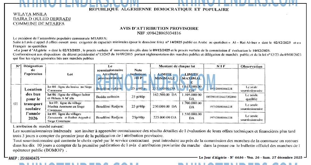 Le Jour d'Algérie
