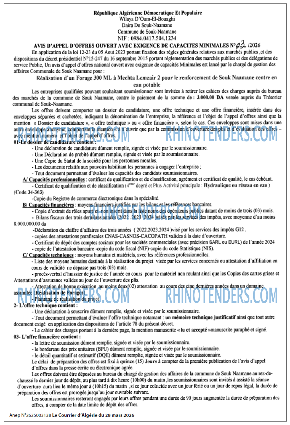 Le Courrier d'Algerie