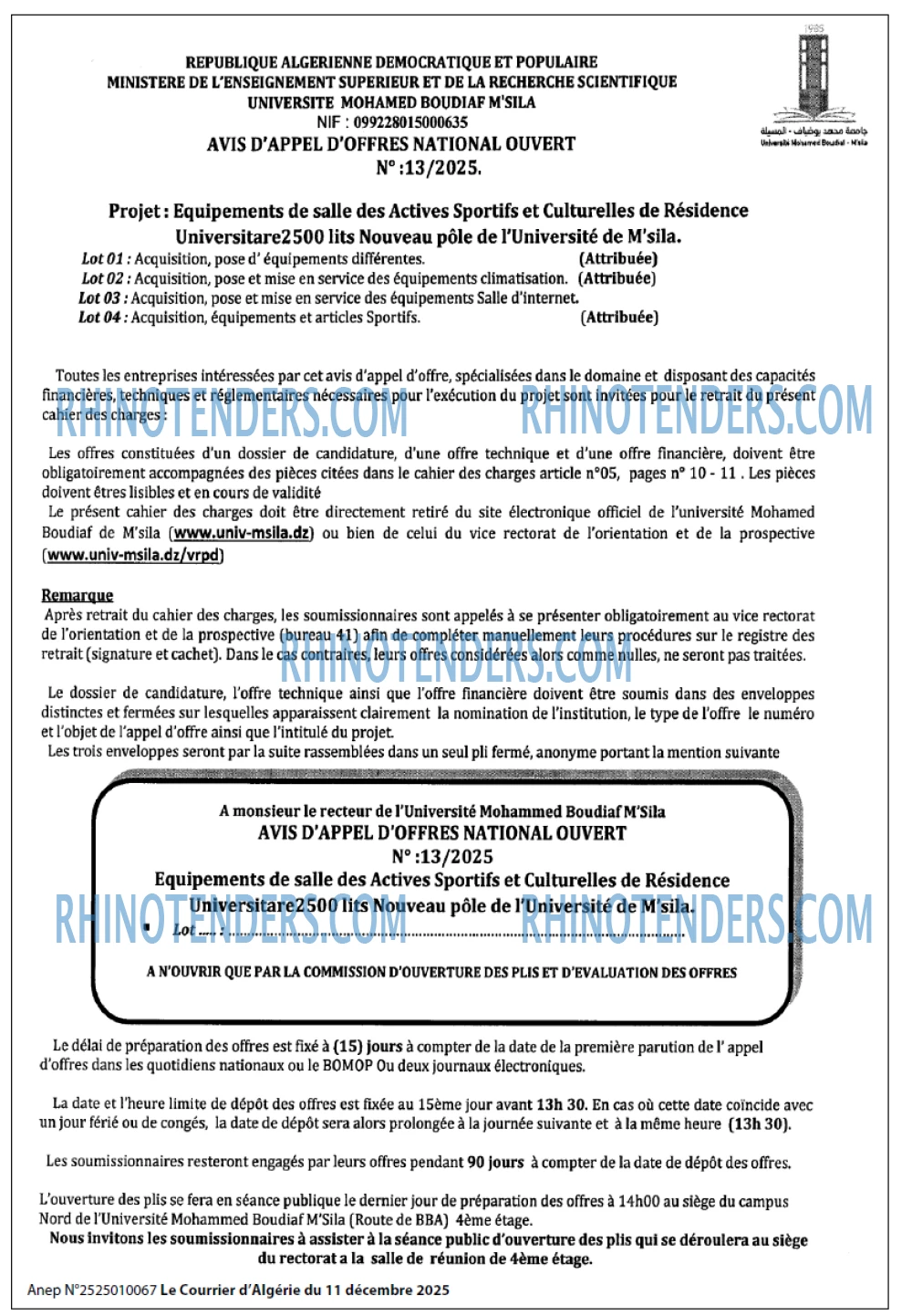 Le Courrier d'Algerie