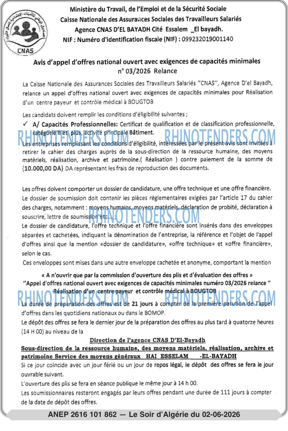 LE SOIR D'ALGERIE