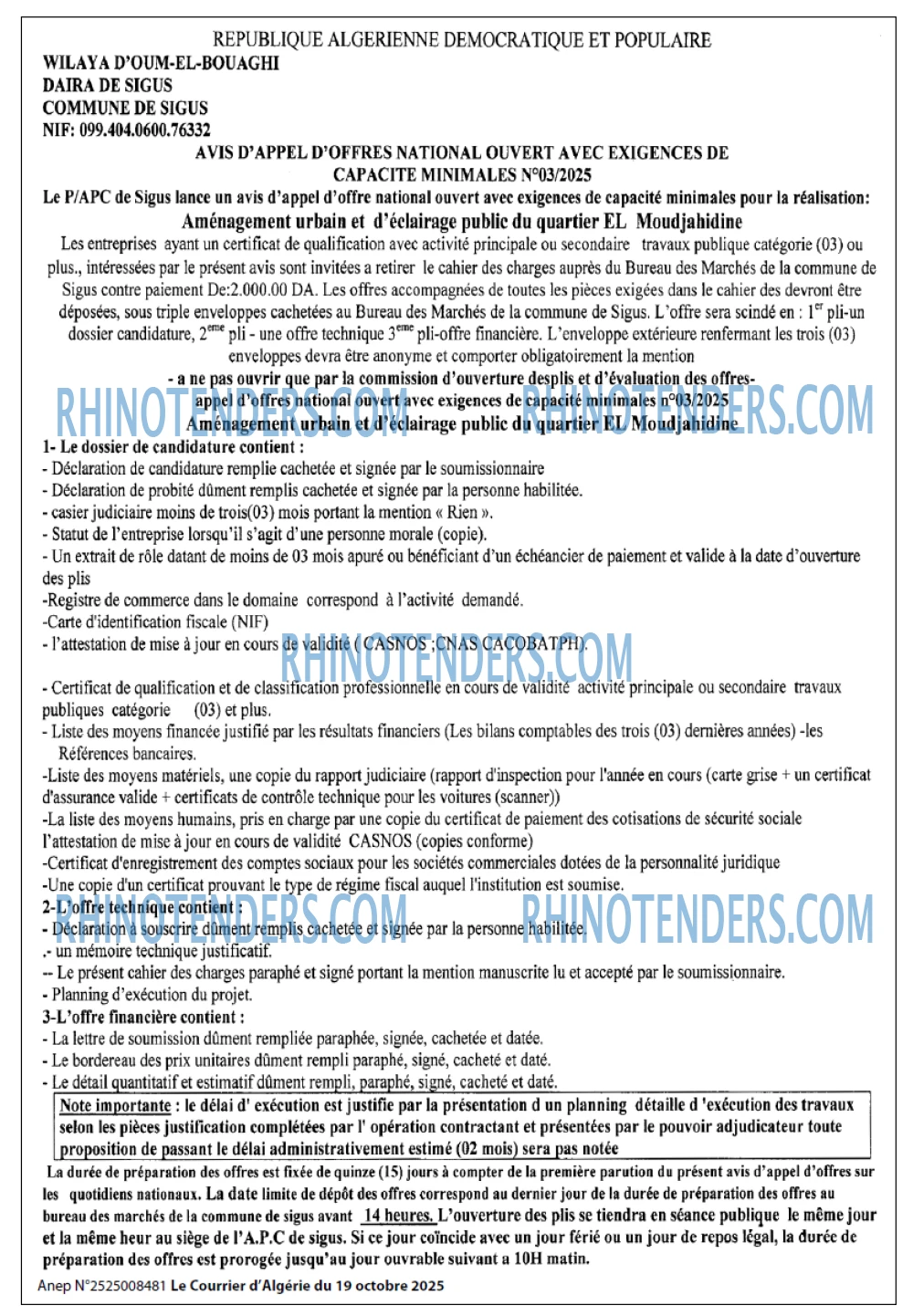 Le Courrier d'Algerie