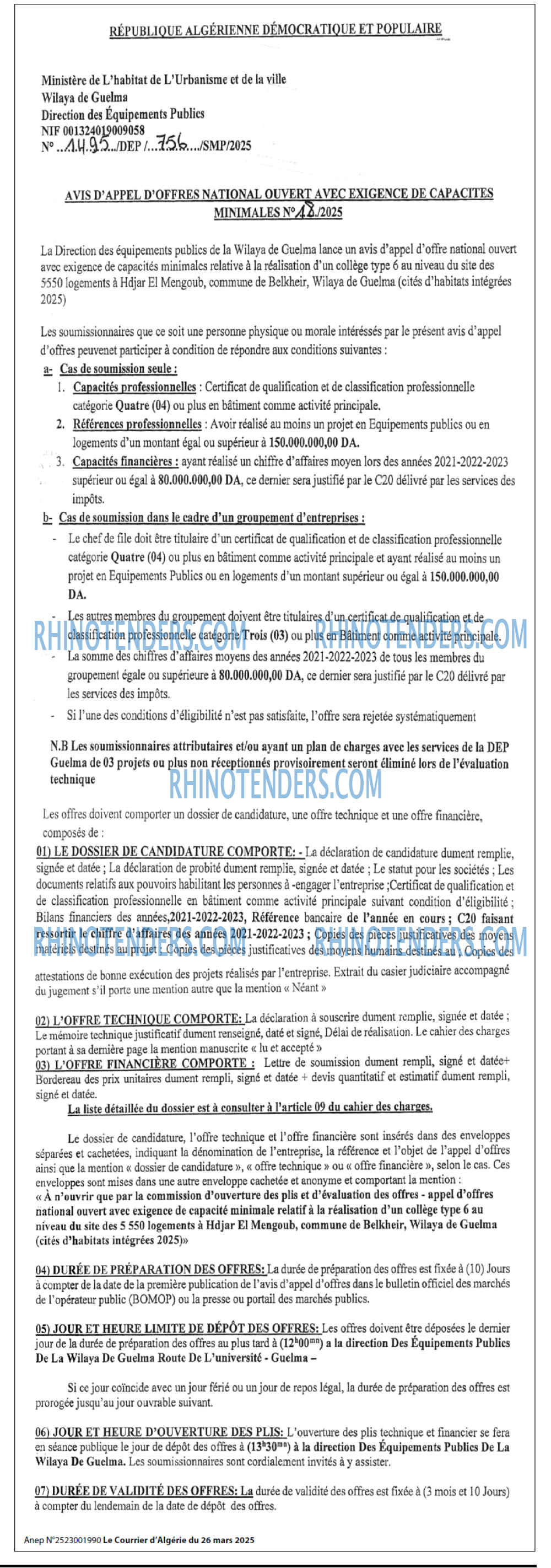 Le Courrier d'Algerie
