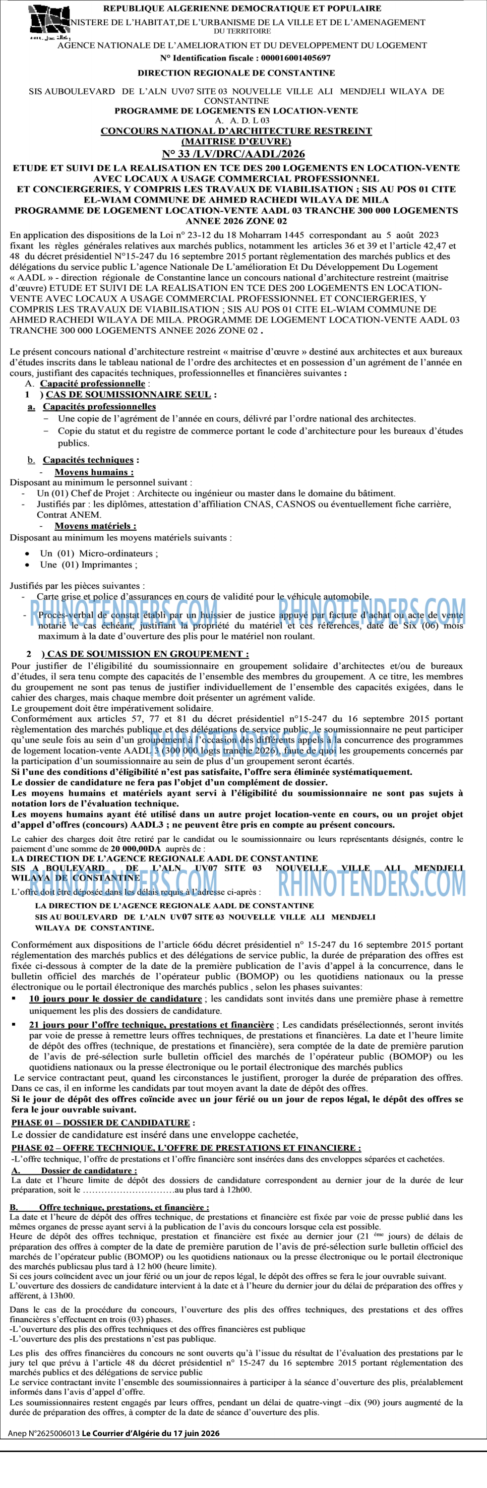 Le Courrier d'Algerie