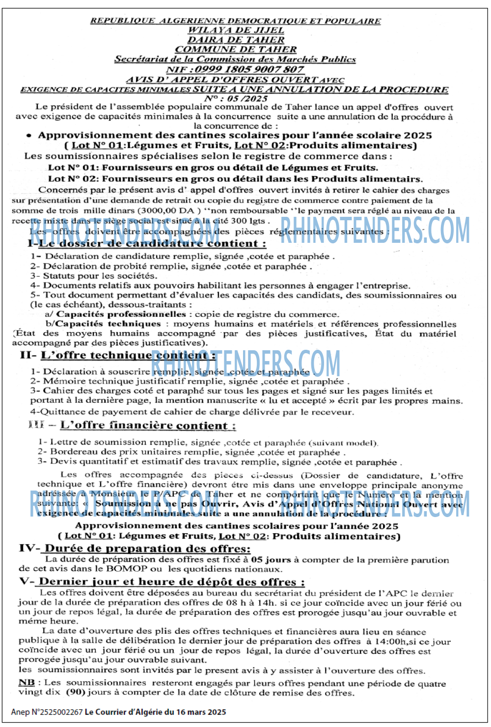Le Courrier d'Algerie