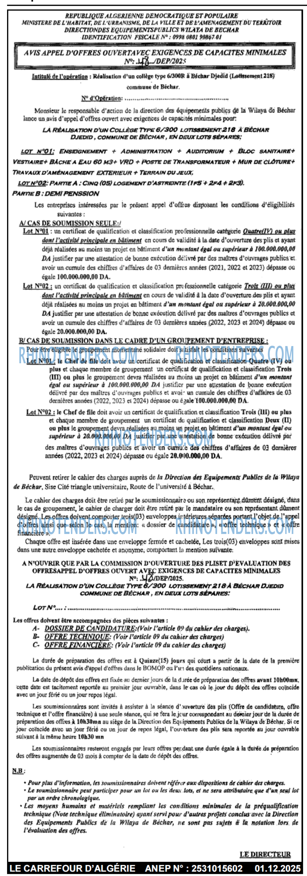 Le Carrefour d'Algérie