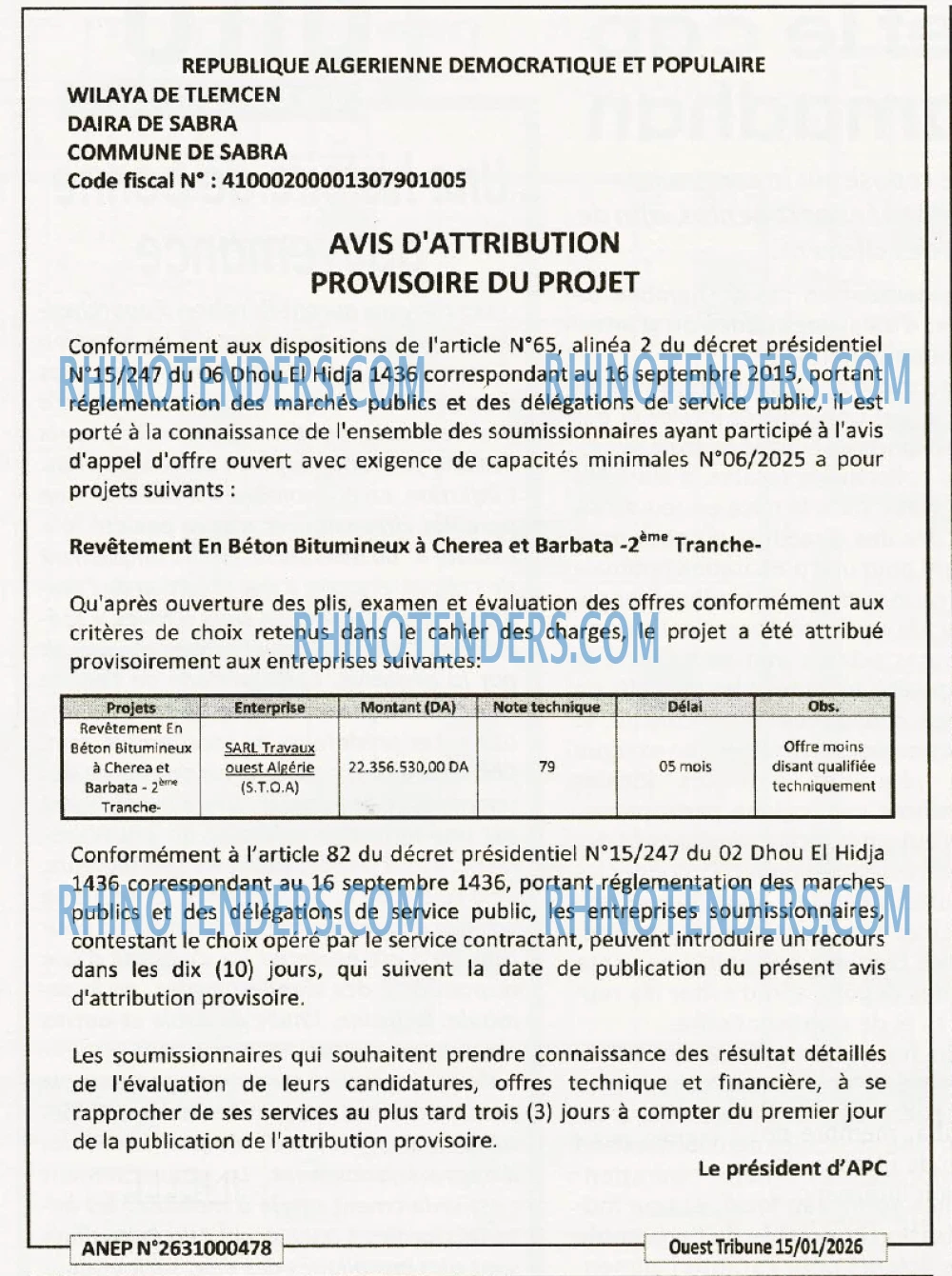 ouest TRIBUNE