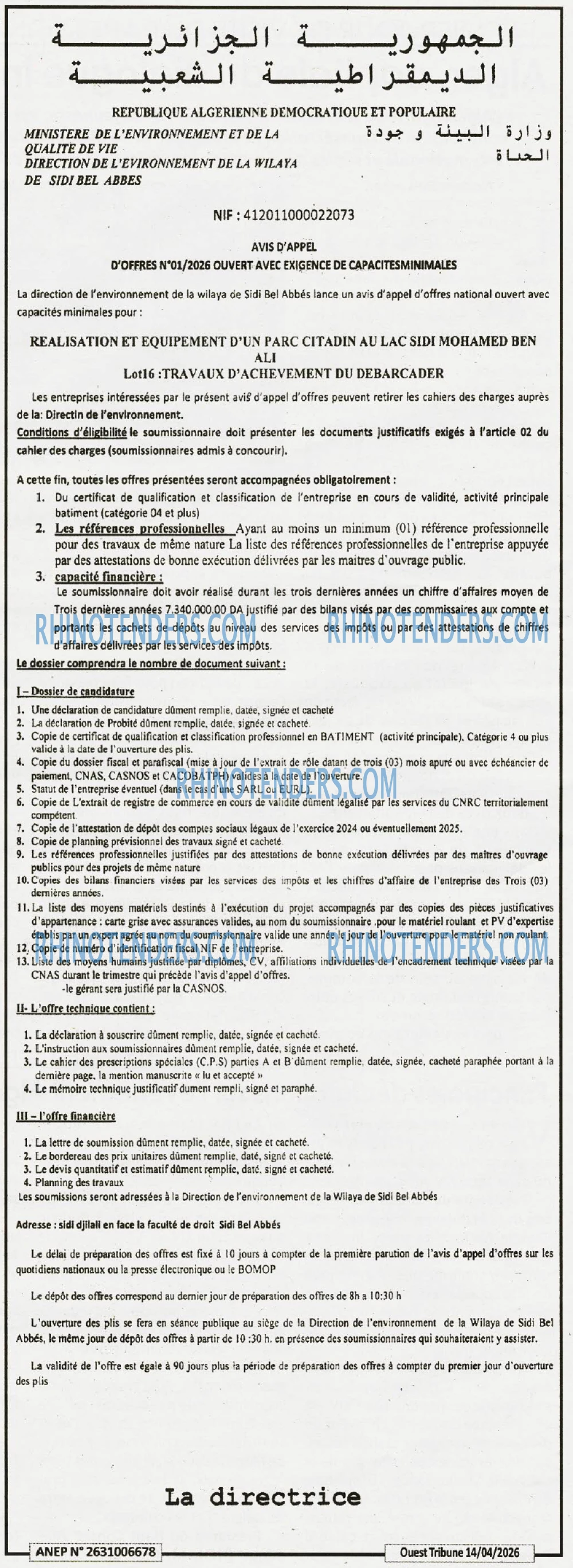ouest TRIBUNE