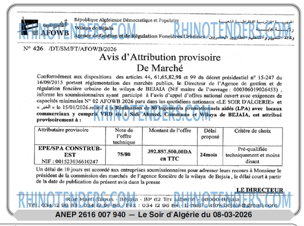 LE SOIR D'ALGERIE