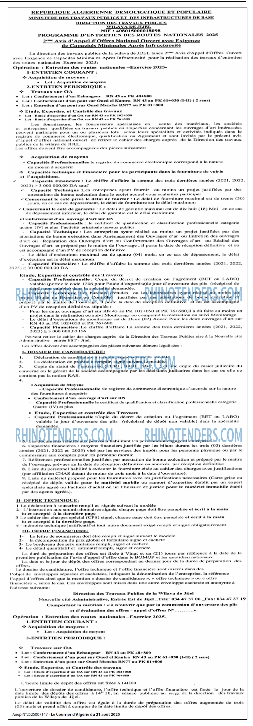 Le Courrier d'Algerie