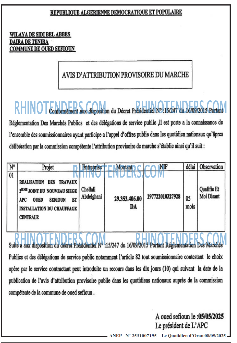 Le Quotidien d'Oran