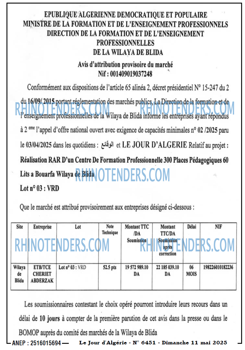 Le Jour d'Algérie