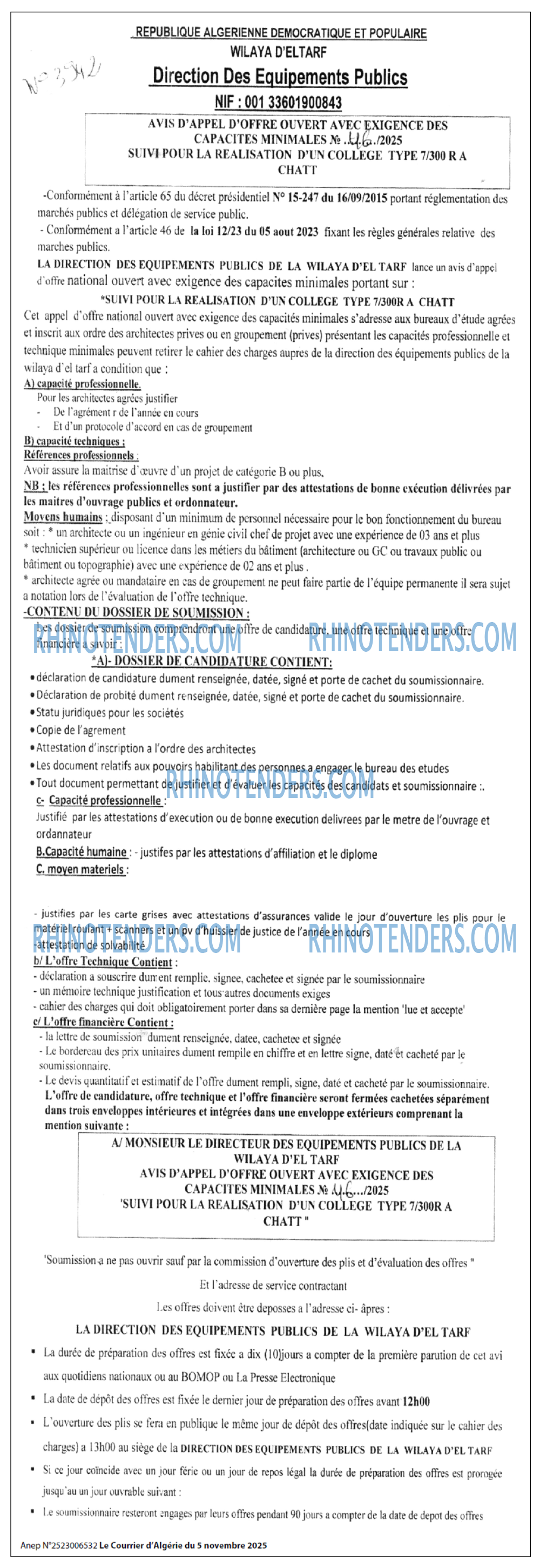 Le Courrier d'Algerie