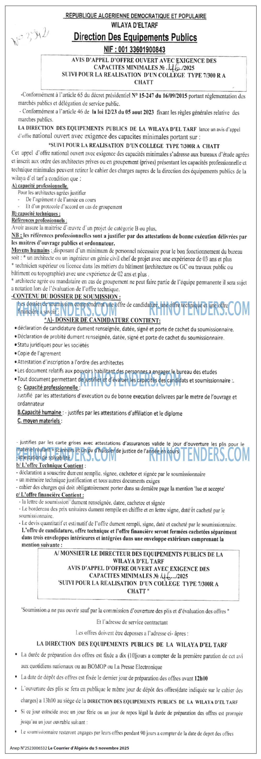Le Courrier d'Algerie