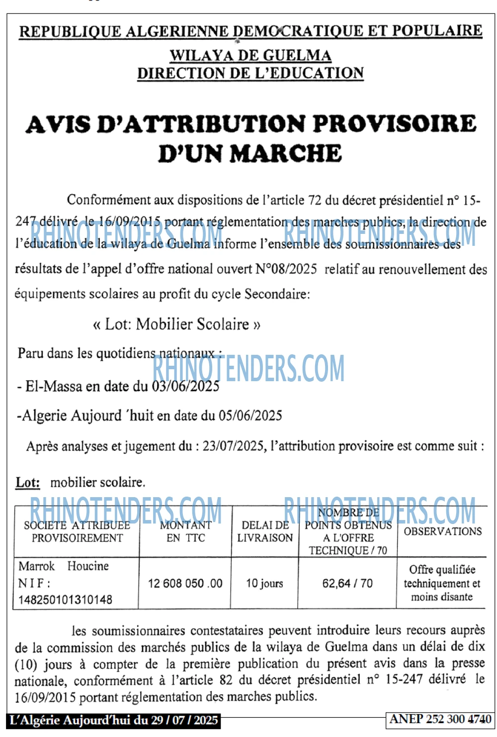 Aujourd'hui