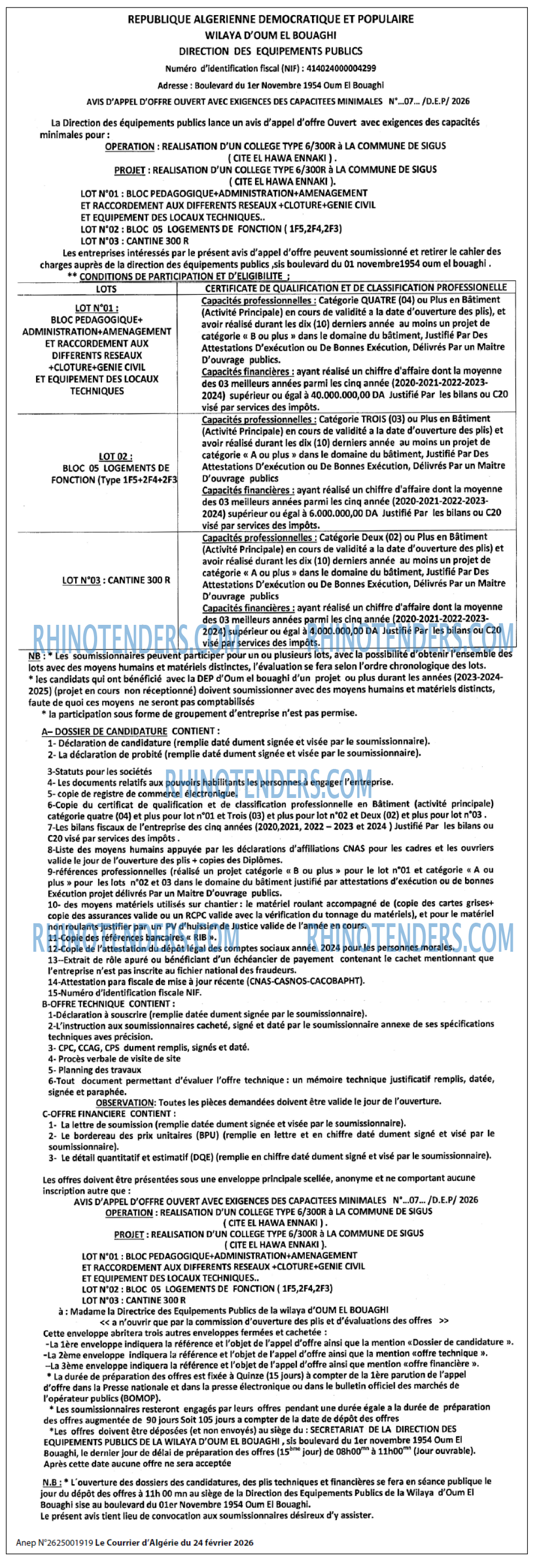 Le Courrier d'Algerie