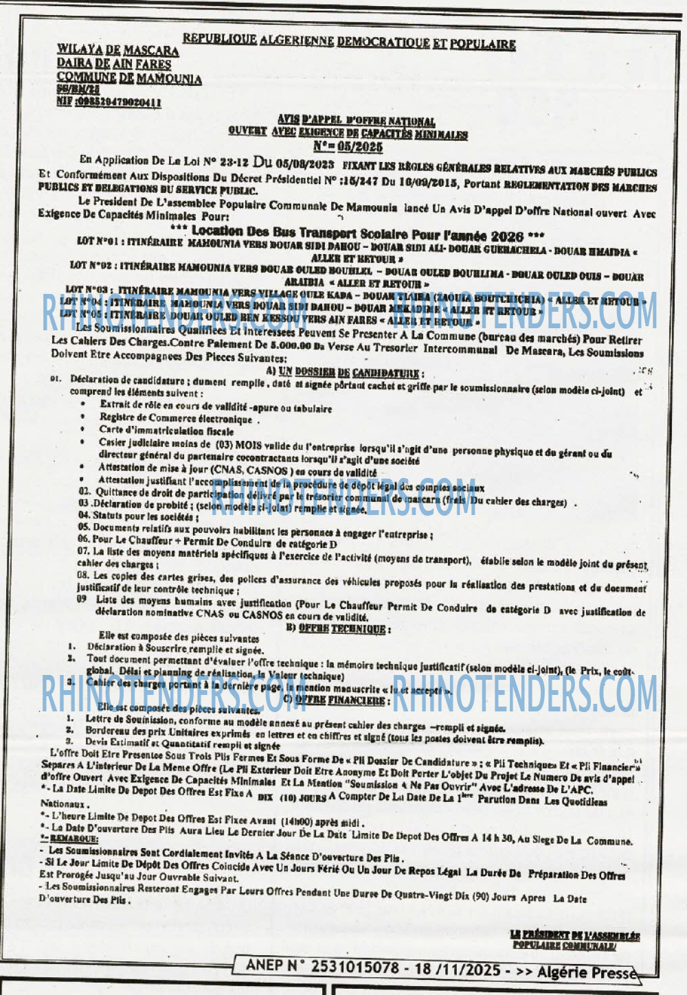 ALGERIE PRESSE