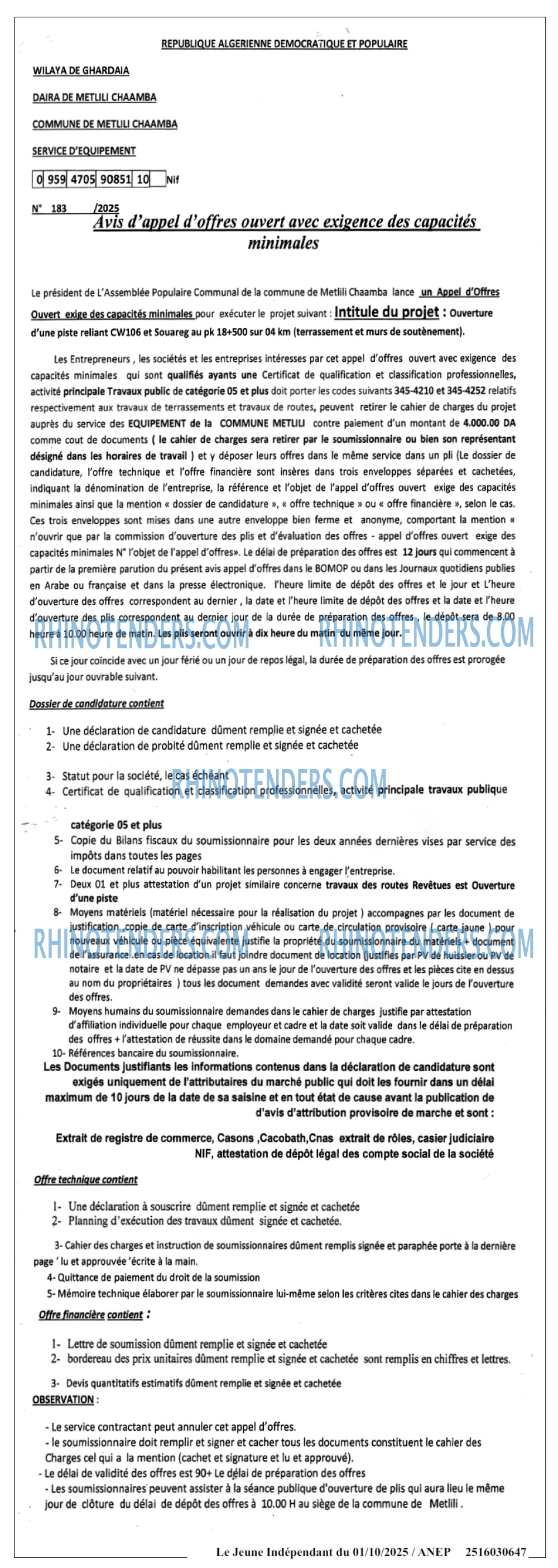 Le jeune indépendant