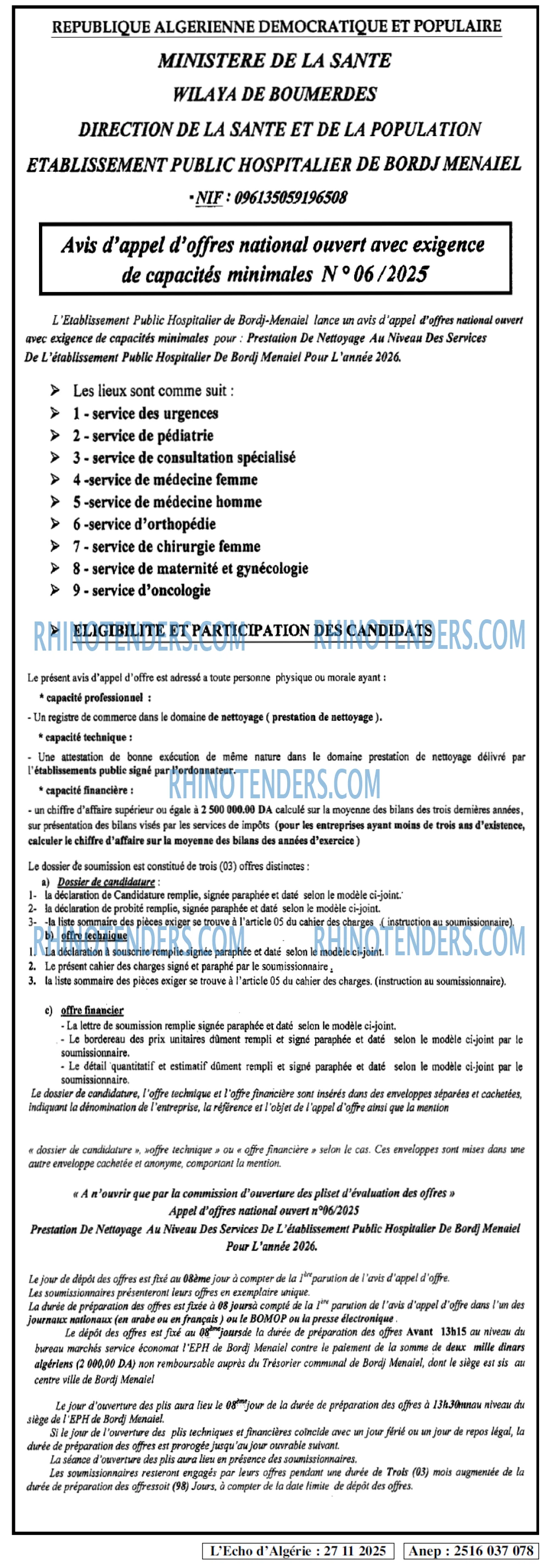L'ECHO D'ALGERIE