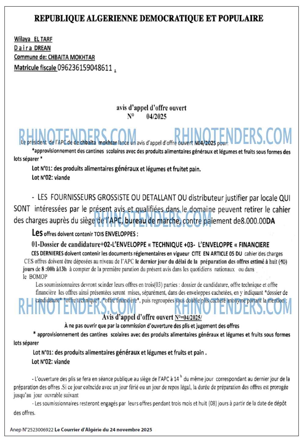 Le Courrier d'Algerie