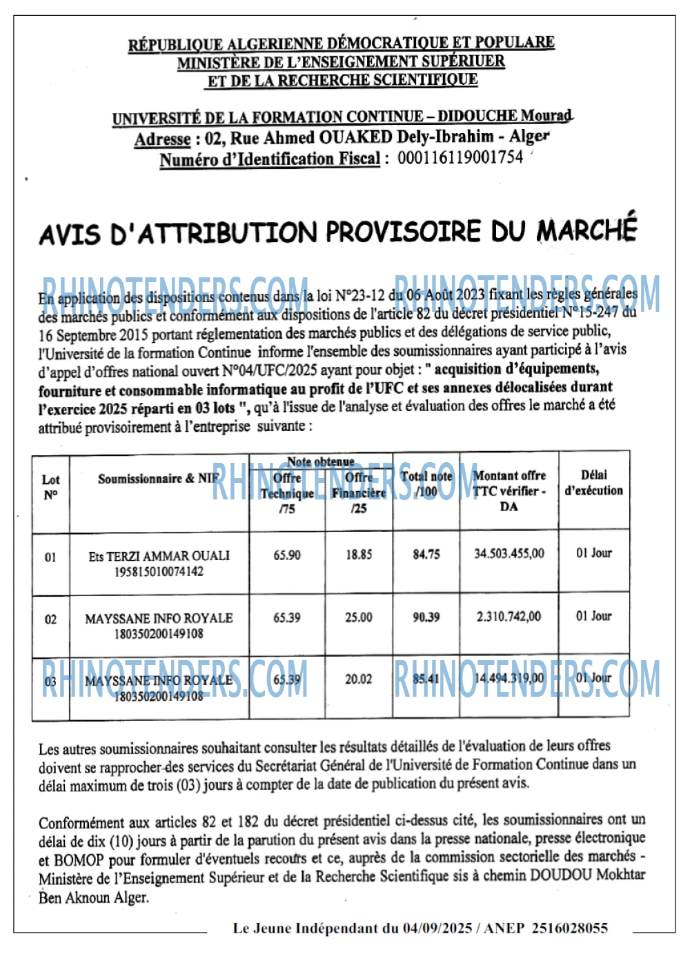 Le jeune indépendant