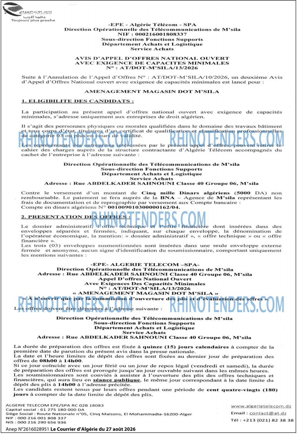Le Courrier d'Algerie