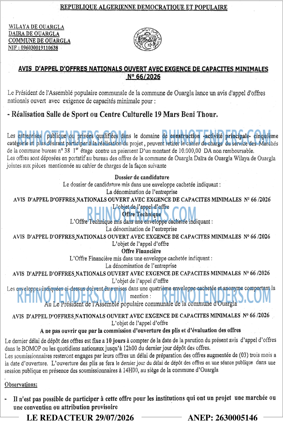 LE REDACTEUR
