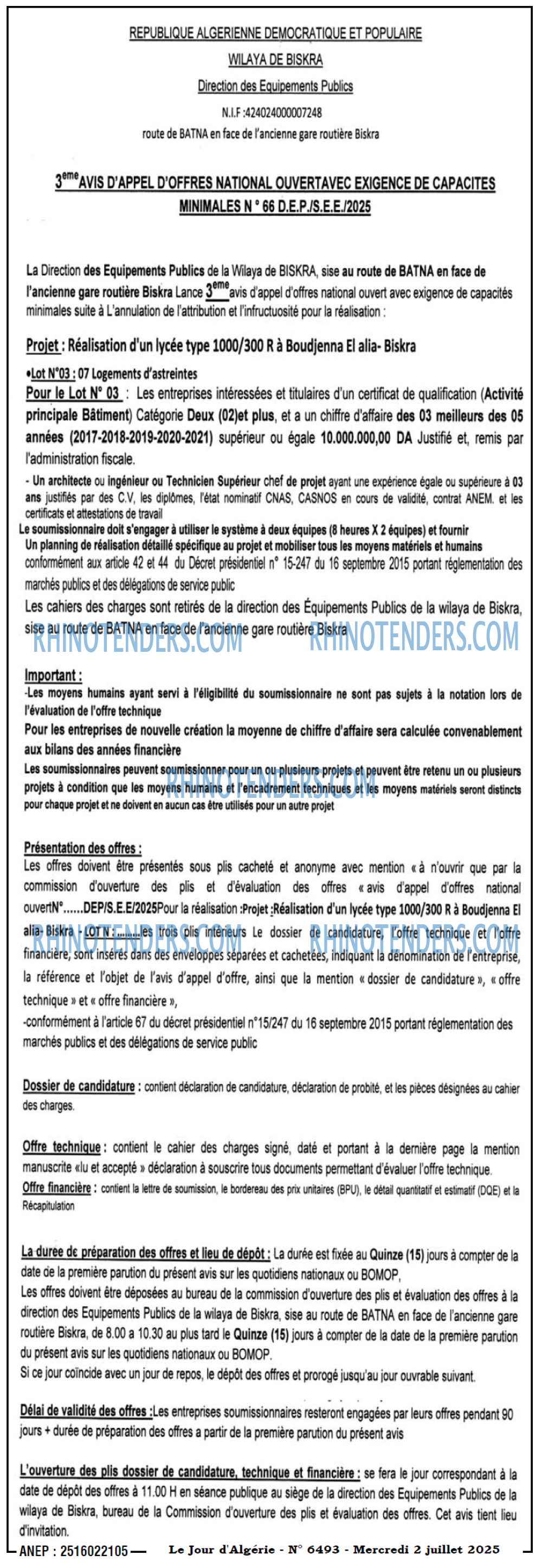 Le Jour d'Algérie