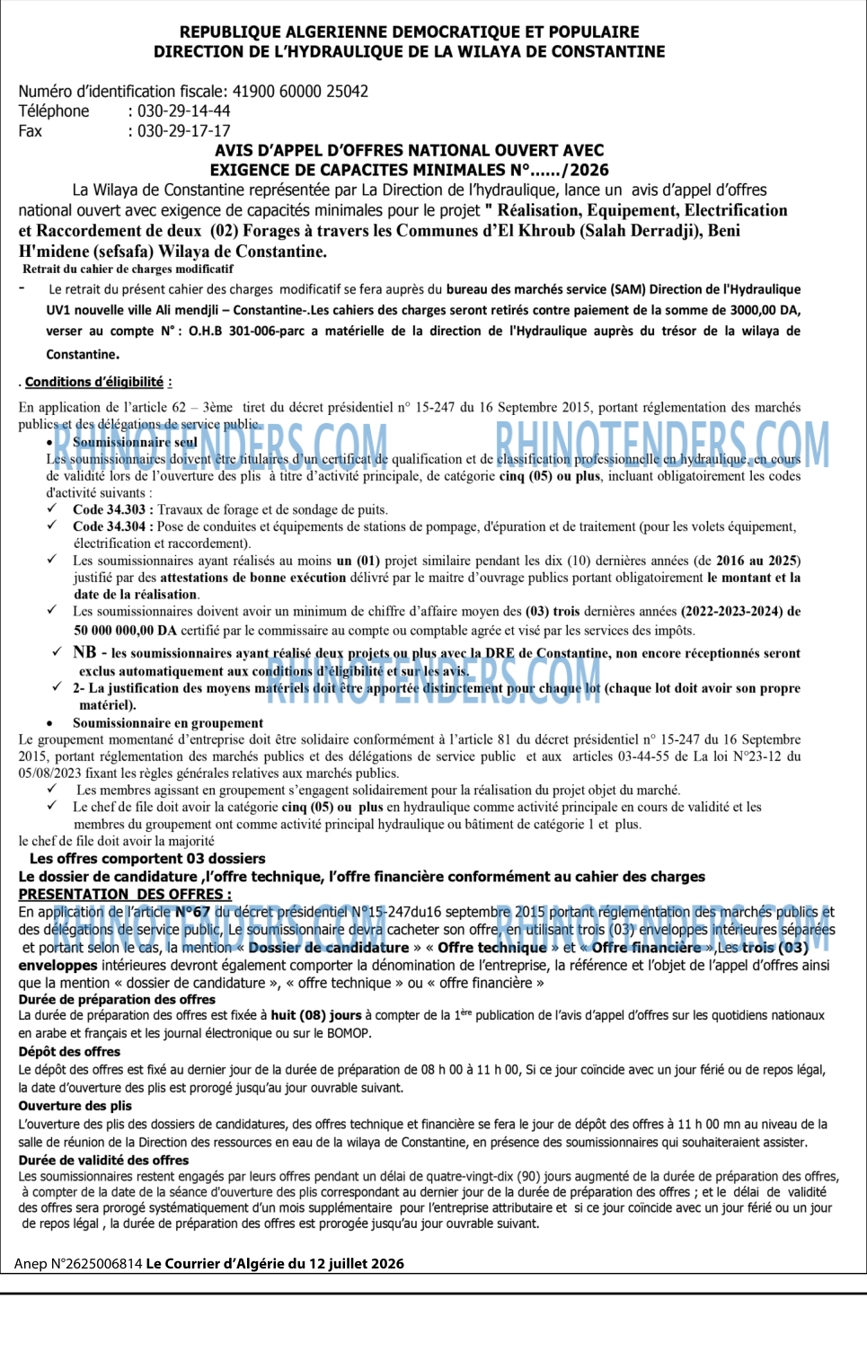 Le Courrier d'Algerie