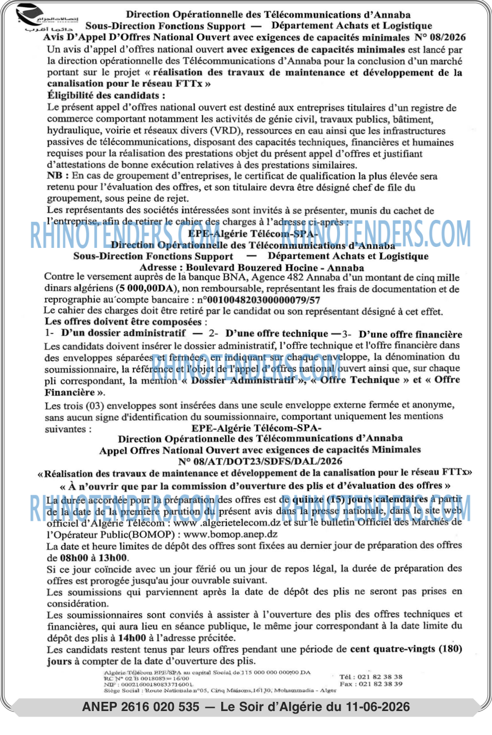 LE SOIR D'ALGERIE