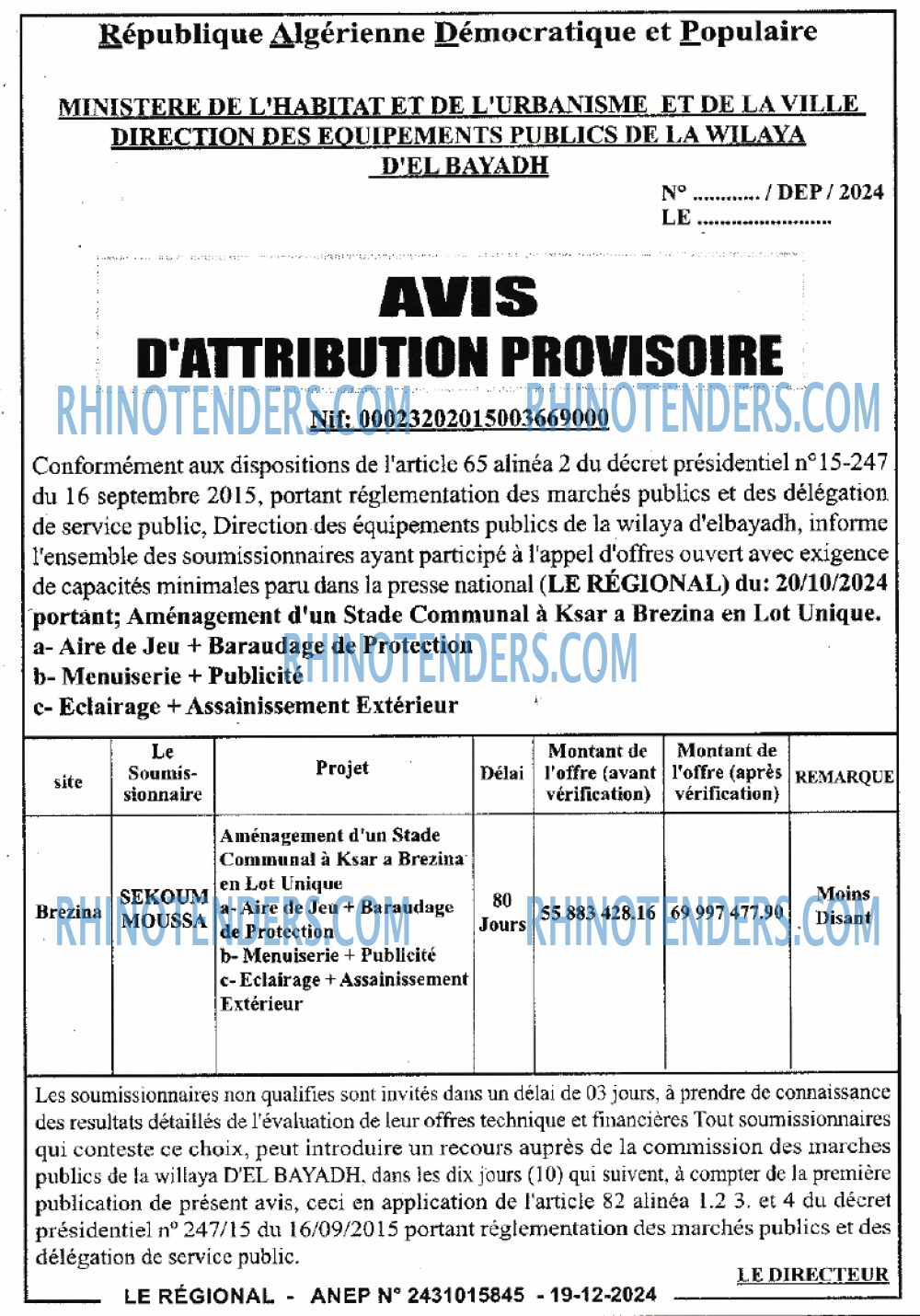 LE REGIONAL