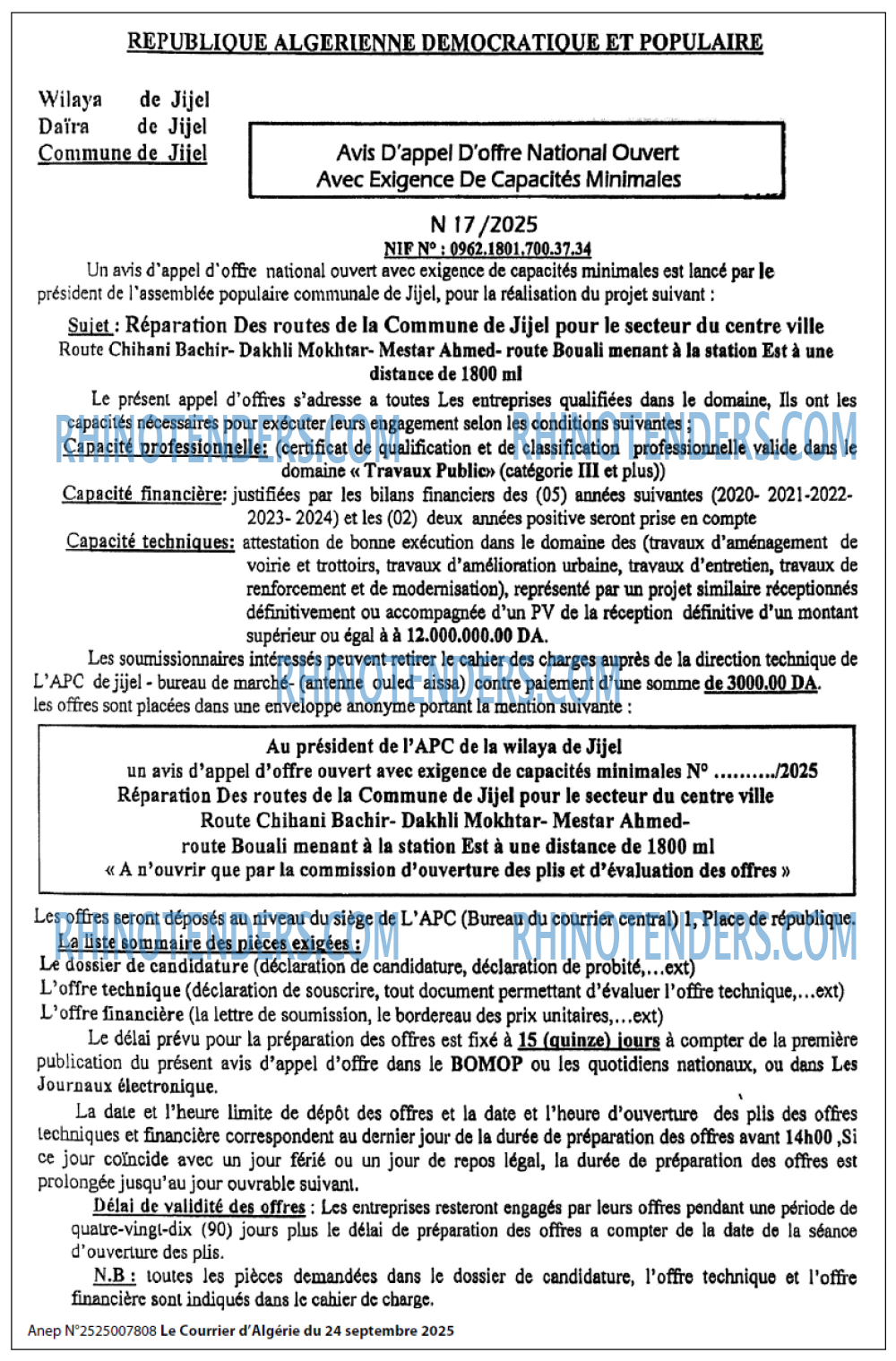Le Courrier d'Algerie